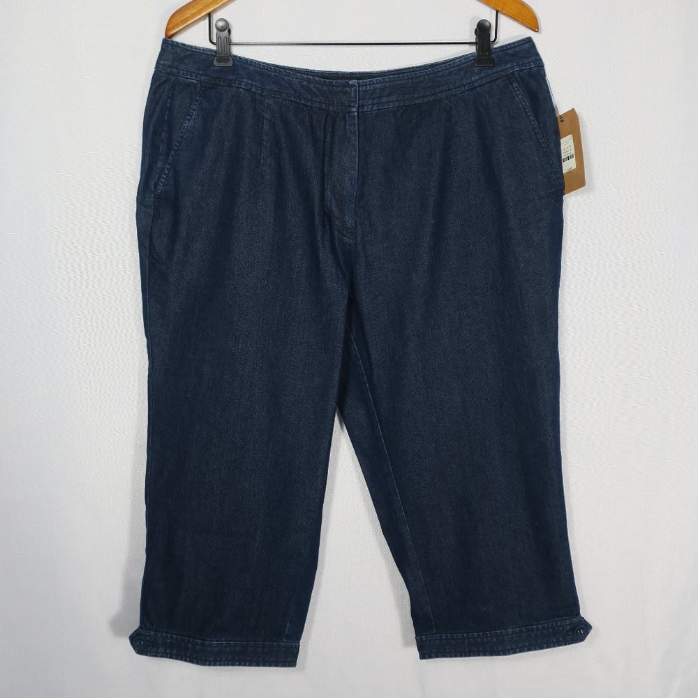 Talbots Dark Blue Denim Capri Pants